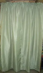 (1) Pair Jaclyn Smith Curtain Set ~ Sage Green ~ Each Panel 42" W x 84" L