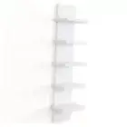 Wall Shelf Unit, Decorative Wall Mount Vertical Shelving, 5 Tier Modern White