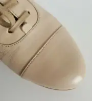 MIU MIU ICONIC NUDE SOFT SILVER HEEL LACE UP OXFORDS BROGUE EU 39.5 I LOVE SHOES