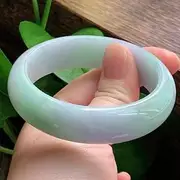 [Generic] Jadeite Bracelet Purple Plus Green Wide Version of The Jewelry Jade Female Jade Bracelet