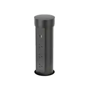 Point Pod Multi Pop Up Powerpoint 3 x Power 2 x USB Black