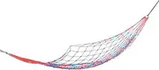 Red Blue Colorful Nylon Mesh Hammock, Easy to Carry Camping Supplies, Sturdy for Outdoor Garden Courtyard, Load 160kg, with Fixing Ropes