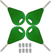 6pcs Surf Fin Key & Screws for Longboard Surfing Kayak Paddleboard Surfboard Sup Surf Paddle Board Fin Replacement Install Remove Tool Accessories Green