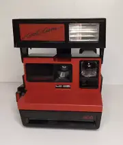 1980's Polaroid - COOL CAM Camera - Reconditioned in Box with Manual & Strap Red