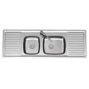 Clark 1.5 Right Hand Centre Bowl Benchmark Sink With 3 Tap Hole
