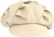 [Vaveren] Womens Beret Hat Visor Casual Solid Color Adjustable Golf Hat Painter Hat Stylish Pleated Octagonal Hat Newsboy Cap for Trip, Beige