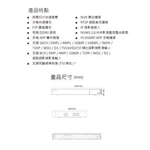 昌運監視器 昇銳 HS-HQ6321 (HS-HU6321) 16路 DVR錄放影機+WD紫標2TB (10折)