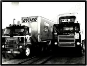 Ford Trucks New Metal Sign: Ford COE PIE Next To IH COE Ryder Tractor Trailers