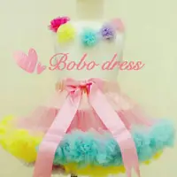 在飛比找蝦皮購物優惠-【Bobo dress】現貨女寶彩色軟紗花朵白色背心90碼抓