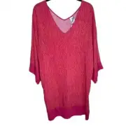 NWT Natori Tunic Cover Up Sleepshirt Pink Orange size Medium