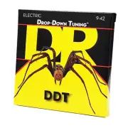 DR DDT-9 Drop Down Tuning Electric Guitar Strings; gauges 9-42