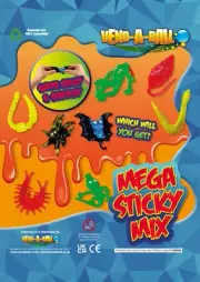 50mm £1 Toy Vending Machine Capsules - Mega Stickies x 100 / Party Bag Fillers