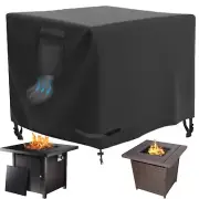 Square Gas Fire Pit Cover 32 x 32 x 24 Inch, Waterproof & 600D Heavy Duty Fire