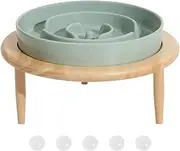 Dog Slow Feeder Bowl - Slow Eating Dog Dish | Elevated Pet Slow Feeder with Stable Rubber Bottom, Anti Slip Ceramic Dog Feeding Bowl, Anti-Choke Slow Feeder for Dogs, Puppies