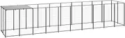 VRAXO Dog Kennel Black 6.05 m² Steel -39.55KG,3082201