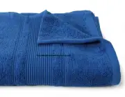 100% Cotton Bath Towel Hand Towel Face Washer Bath Mat Blue Solid Plain Towel