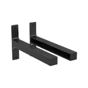 Flexi Storage Decorative Shelving 200mm Black Matte Shelf End Brackets
