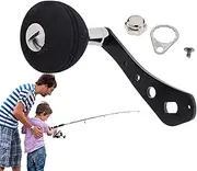 Fishing Reel Handle - Durable CNC Machined Aluminum Handle, Bait Cast Fishing Reel | Adjustable Fishing Reel Handle Smooth Performance, Lightweight Ideal for Freshwater and Saltwater Fishing Reels