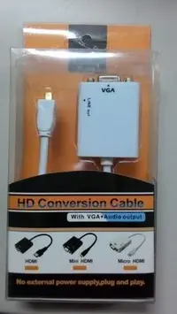 在飛比找Yahoo!奇摩拍賣優惠-@淡水無國界@ Micro HDMI 轉 VGA Dsub 