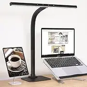 EppieBasic Desk Lamp LED Dimmable, 12 W Architect Work Lamp, Eye Protection Desk Light, Overhead Office Table Lamp, Desk Lighting Monitor Lamp, 6 Colour Modes, Auto Dimming