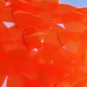 Fishscale Vinyl Shape 1.5" Orange Go Go Fluorescent Edge Glow