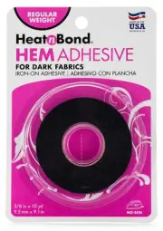 HeatnBond Black Iron On Double Sided Adhesive Tape for No Sew Hemming