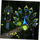 Solar Wind Chimes Outdoor, 53.5" Large Peacock Wind Chimes Light with Crackle