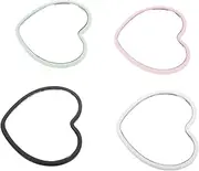 Healeved 4pcs Heart Shaped Mirrors Mini Portable Travel Makeup Bag Small Mirror Accurate Reflection for Beauty Enthusiasts
