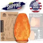Himalayan Salt Lamp USB Touch Dimmer Wooden Base Energy-Efficient LED Decor