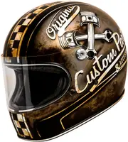 Premier Trophy OP, full face helmet , color: Matt Black/White/Brown , size: L