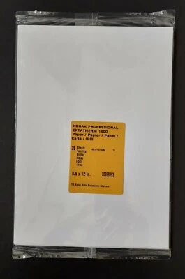 New Kodak EKTATHERM 1400 Professional Photo Paper, 25 Sheets 8.5" x 12" Glossy