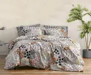 MARIMEKKO - King Duvet Cover Set, Cotton Percale Bedding with Matching Shams,...