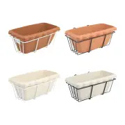 Railing Planter Outdoor Balcony Hanging Planter for Outside Yard Windowsill