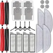 (24 Pack) Replacement Parts Compatible with Roborock S8 MaxV Ultra/ S8 Max Ultra Robot Vacuum, Accessories Kit, 4 Roller Brushes, 4 Big + 4 Small Mop Pads, 4 Dust Bags, 4 HEPA Filters, 4 Side Brushes