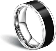 [Agrelino] Jewellery Men's Rings Steel Titanium Women's Ring Pair Stainless Steel Rings Engagement Rings Band Rings Eternity Rings Partner Rings Men Women Silver Steel titanium