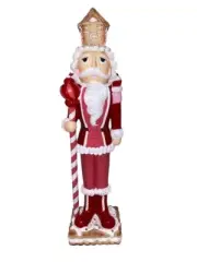 Christmas Pink Red Colonel 18" NUTCRACKER Cookie Icing Gingerbread House NEW