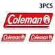 【美國Coleman】原廠貼紙/3PCS 3件組 CM-0524 露營.戶外.登山.抗UV.防退色汽車貼紙.標籤.標貼.LOGO