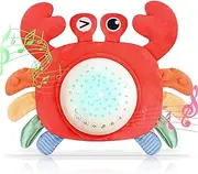 Aolso Baby Sleep Aids with Musical Baby Night Light Star Projector, Baby First Equipment Newborn, Baby Night Light, White Noise and Songs, Star Crab Dummy (Crab)