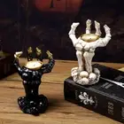 Skull Mask Halloween Candle Holder Skeleton Candlestic Ornaments Wedding Party