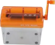 Manual Paper Shredder, Hand Documents Paper Cutting Tool, Transparent Paper Hand Shredder for Office Desktop (Orange)