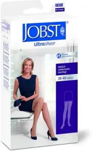 JOBST 122328 CT UltraSheer Thigh High 30-40 mmHg Compression STOCKINGS BLACK SM