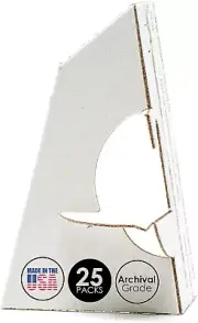 25 Pack Cardboard Easel Backs 3 Inch, Self Stick Easel Stand Display Signs, Canv