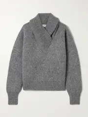 [SAINT LAURENT] SAINT LAURENT - Alpaca-blend Turtleneck Sweater - Gray - M M Gray