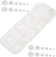 VICASKY Nail Art DIY Imitation Pearl Charms Flatback Half Round Plastic Pearls for Mixed for Events Weddings Daily Wear for Crafts