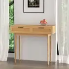 Artiss Console Table Hallway Entry Rattan Drawer Storage Display Tables Wood