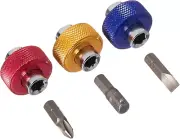 Titan 11218 3-Piece 1/4-Inch Drive Finger Grip Drivers, Mini Bit Driver Set
