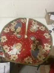 Vintage Christmas Tree Stand Skirt