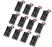Tofficu 12Pcs Battery Holder Case for Batteries Lightweight Plastic Design for Portable Use Durable and Connection for DIY Projects