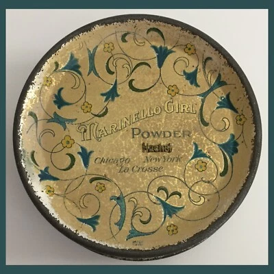 Vintage Marinello Girl Powder In Decorative Tin - NOS Rare! (M331)