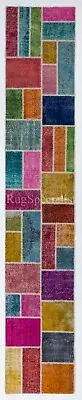 Handmade Patchwork Runner Rug, Custom Colorful Corridor Carpet for Hallway Decor